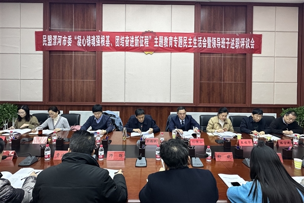 【主题教育·组织发展】民盟漯河市委召开“凝心铸魂强根基、团结奋进新征程”主题教育专题民主生活会